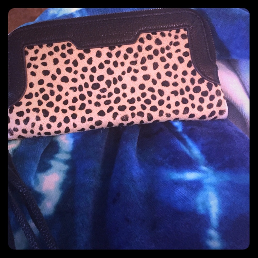 Aimee Kestenberg Calfskin Cheetah/Leopard Wallet